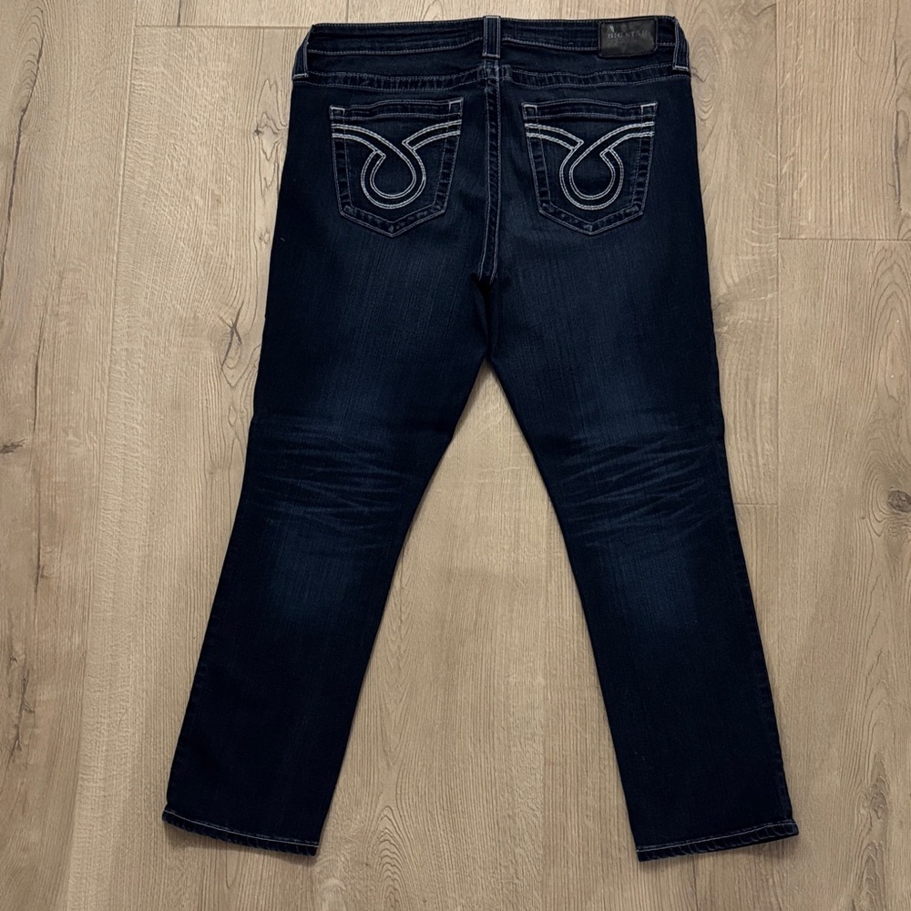 Big Star Dark Blue Denim Jeans with Embroidered Pockets